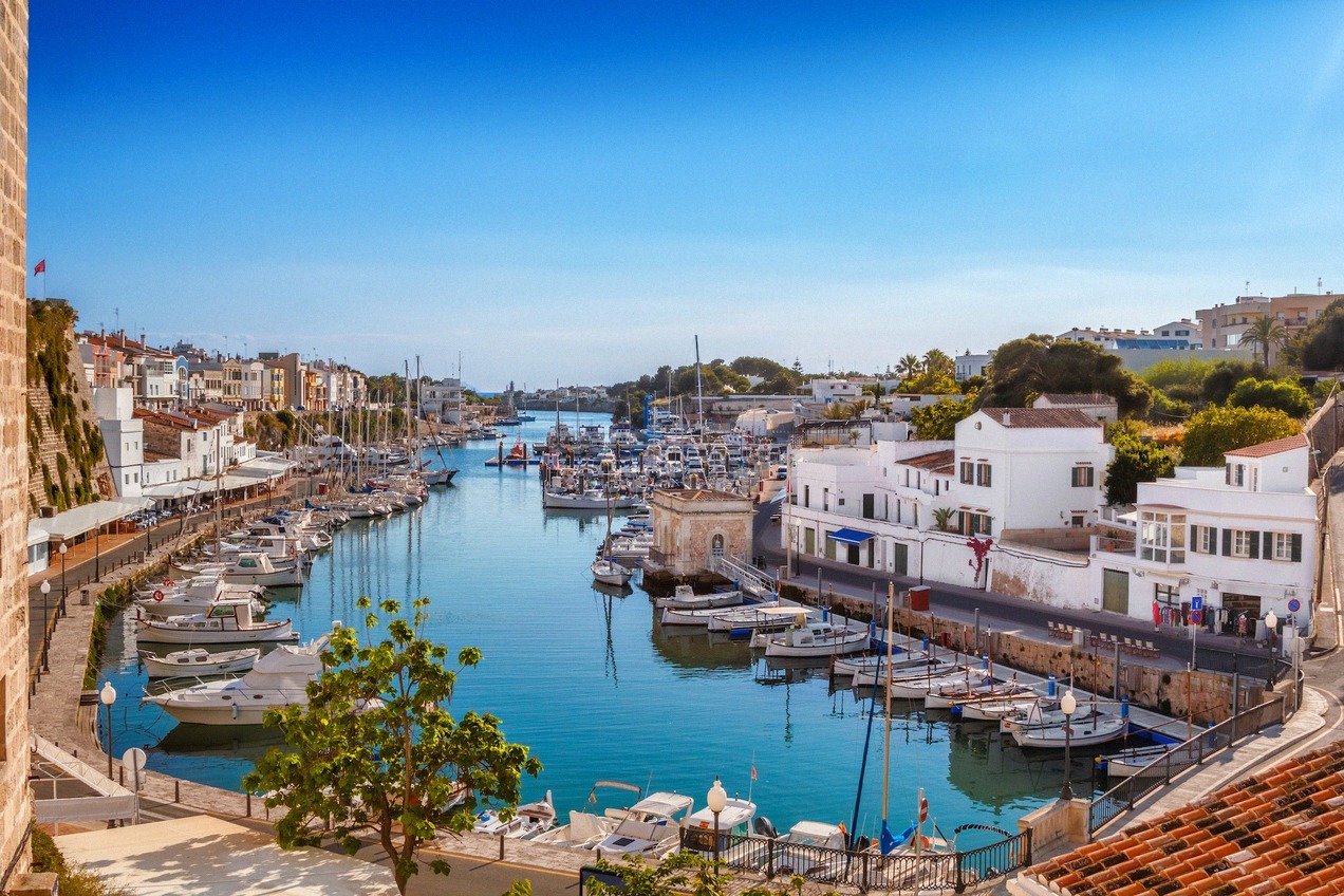 Port of Ciutadella on Menorca