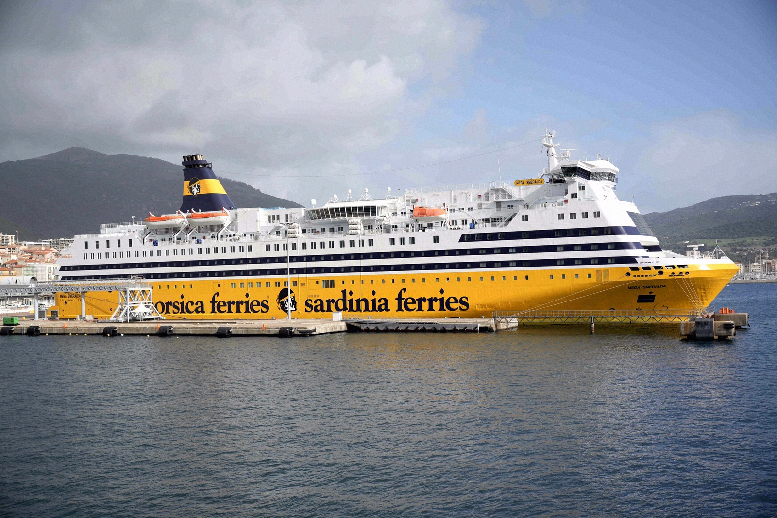 Corsica Ferries ferry in the port of Toulon
